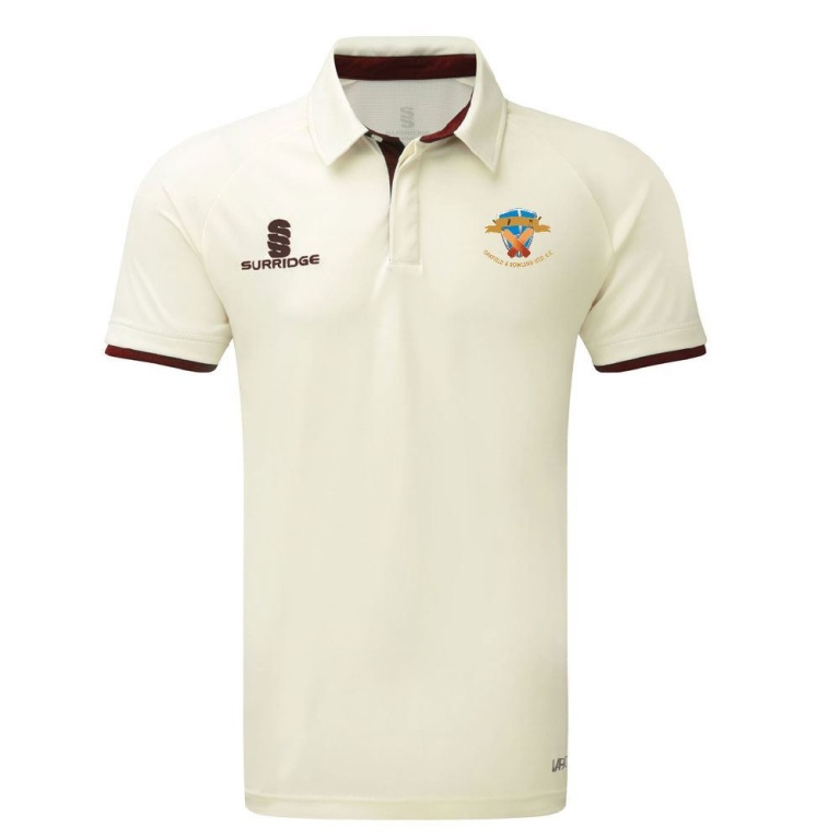 Oakfield & Rowlands CC - Ergo Short Sleeve Maroon Trim Shirt