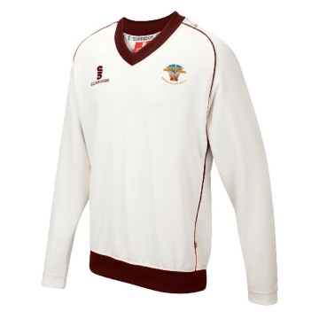Oakfield & Rowlands CC - Long Sleeve Sweater Maroon Trim