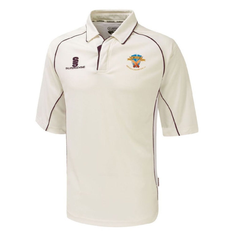 Oakfield & Rowlands CC - Premier 3/4 Sleeve Maroon Trim Shirt