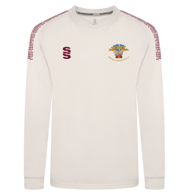 Oakfield and Rowland CC Blast Long Sleeve Cricket Sweater