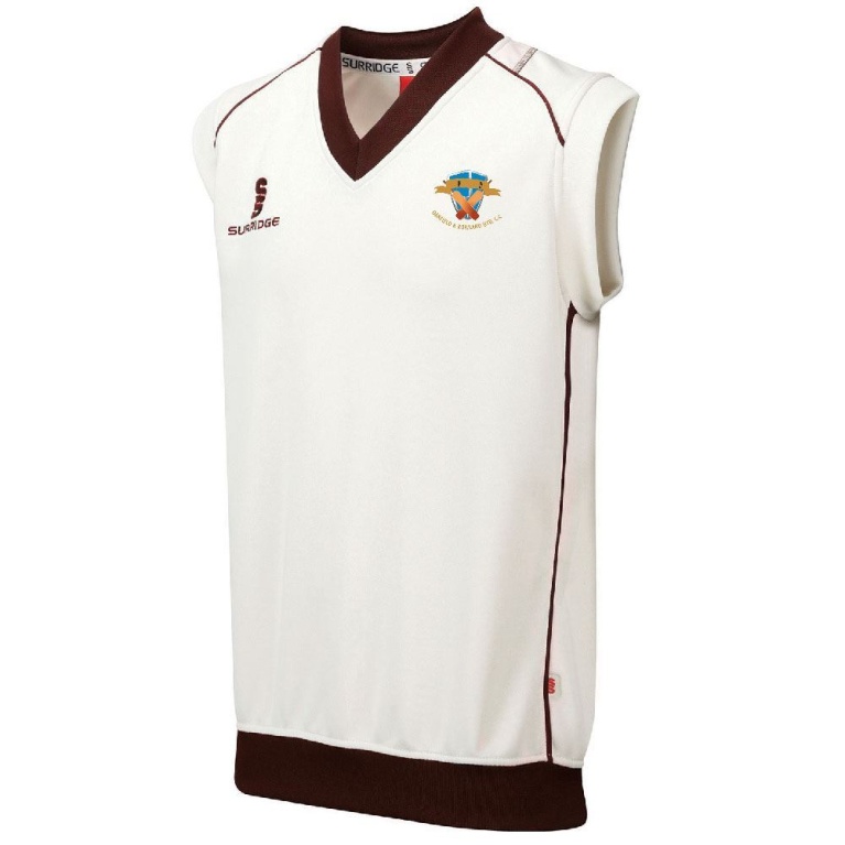 Oakfield & Rowlands CC - Sleeveless Sweater Maroon Trim
